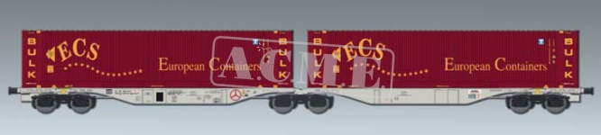 ACME 40541 - H0 - Containertragwagen ECS - European Containers, Ep. V-VI - Wagen 1